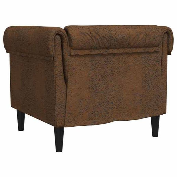 Maison Exclusive - Chesterfield-tuoli ruskea kangas
