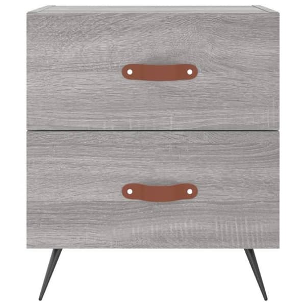 Maison Exclusive - Yöpöydät 2 kpl sonoma harmaa 40x35x47,5 cm