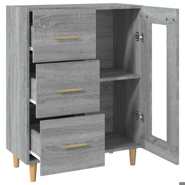 Maison Exclusive - Buffé Sonoma Grå 69,5x34x90 cm Ingenjörsträ