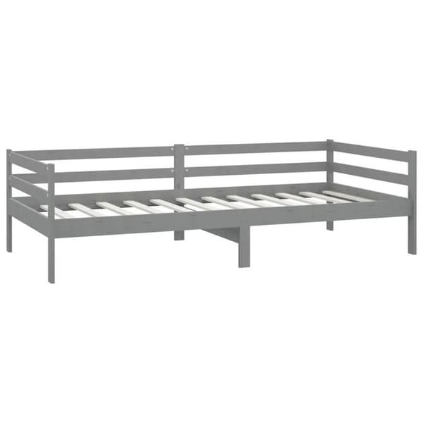 Sängsoffa - Exklusivt Hem - Madrass 90 x 200 cm - Massivt trä - Grå Grå