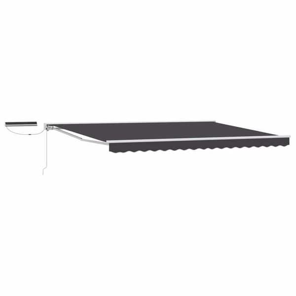Maison Exclusive - Elektrisk utdragbar markis Vit och antracit 4,5 × 3,5 m