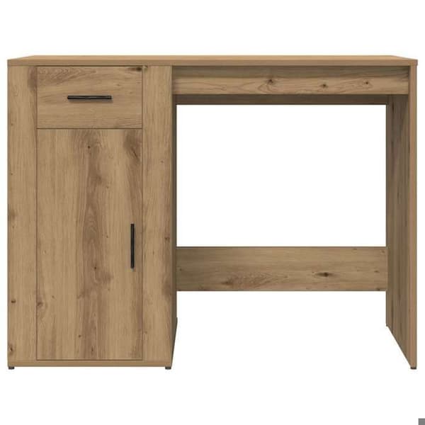 Maison Exclusive - Håndlavet egetræskontor 100x49x75 cm ingeniørtræ Ek