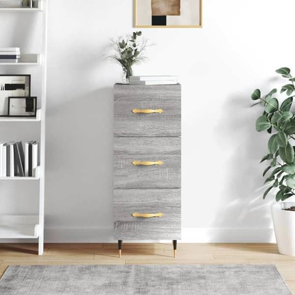 Maison Exclusive - Buffet Sonoma grå 34,5x34x90 cm Ingenjörsträ