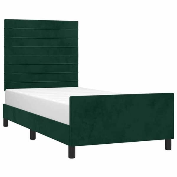 Maison Exclusive - Patja ilman patjaa tummanvihreä 80x200 cm sametti