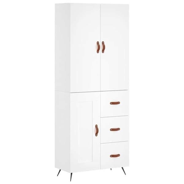 Maison Exclusive - Buffé hög Vit 69,5x34x180 cm Ingenjörsträ Vit