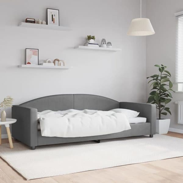 Maison Exclusive - Sengebund uden madras grå 90x200 cm stof
