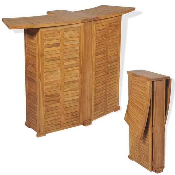 Maison Exclusive - Fällbart barbord 155x53x105 cm i solid teakträ