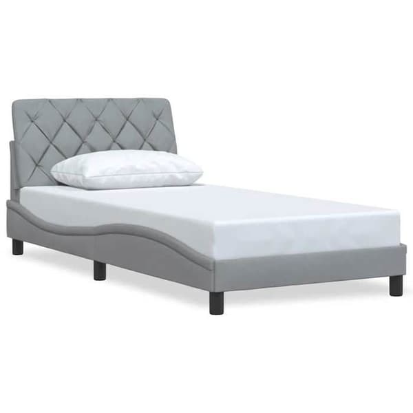 Maison Exclusive - Sengebund uden madras lys grå 100x200 cm stof