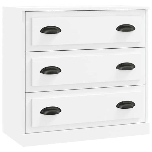 Maison Exclusive - 3 stk. Buffet Hvid Ingeniørtræ