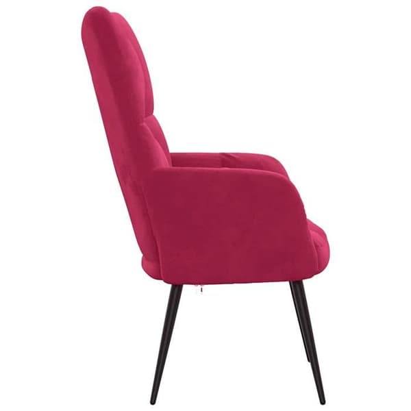 Maison Exclusive - Rød bordeaux velour afslapningsstol