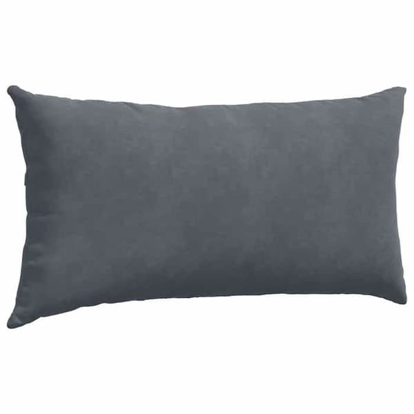 Soffkuddar - EXKLUSIVT HEM - 80 x 40 cm - Mörkgrå - Ribbad sammet - 2-pack Mörkgrå