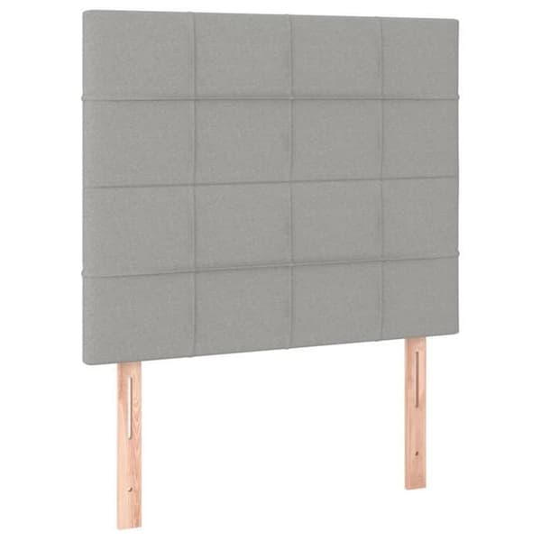 Maison Exclusive - Seng med lameller og madras Lys grå 80x200 cm Stof