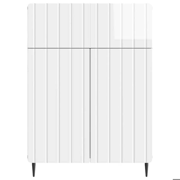Maison Exclusive - Buffé Vit glänsande 66 x 34,5 x 92 cm Ingenjörsträ