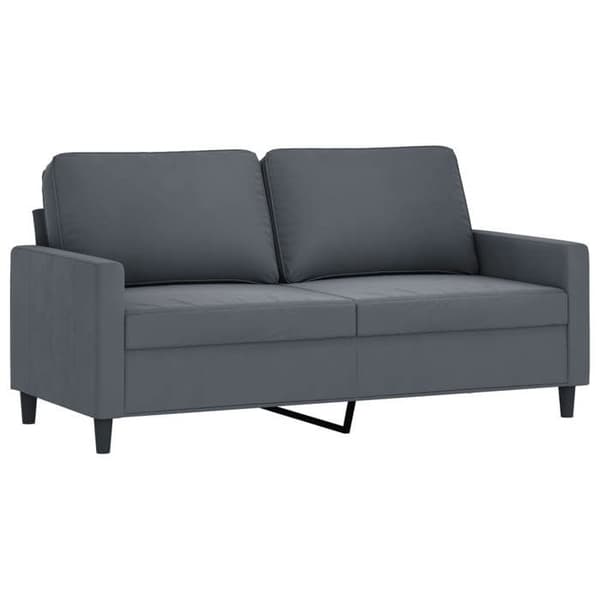 Maison Exclusive - Tummanharmaa 2-paikkainen sohva 140 cm Sametti
