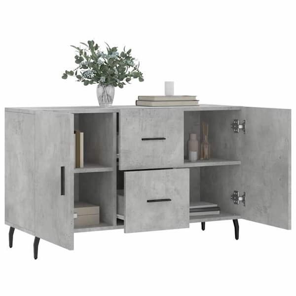 Maison Exclusive - Buffet grå beton 100x36x60 cm ingeniørtræ