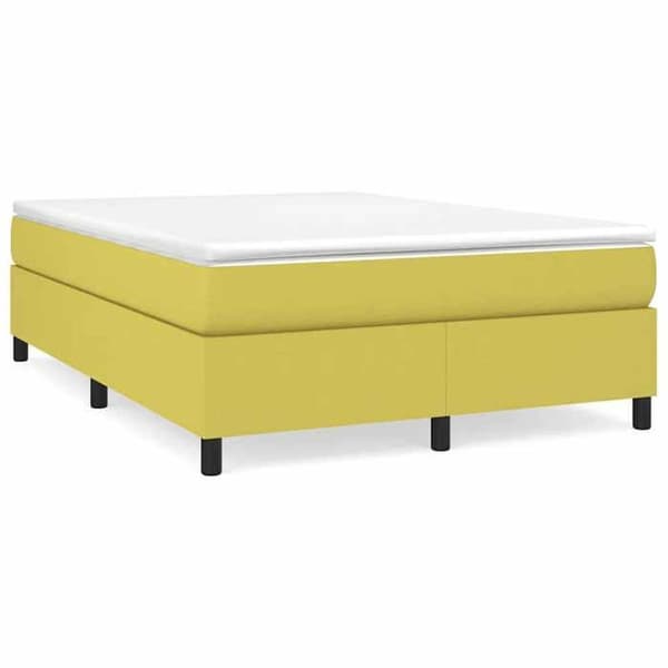 Maison Exclusive - Sengebund med lameller grøn 140x190 cm stof