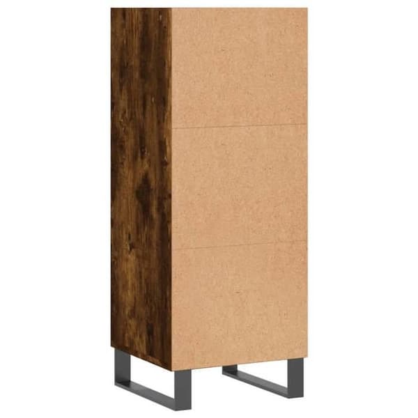 Maison Exclusive - Buffé ek rökig 34,5x32,5x90 cm ingenjörsträ