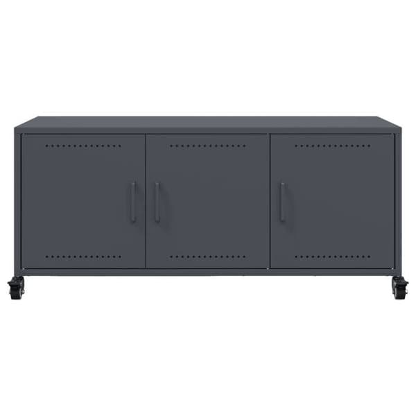 Maison Exclusive - TV-möbel antracit 100,5x39x43,5 cm stål antracit