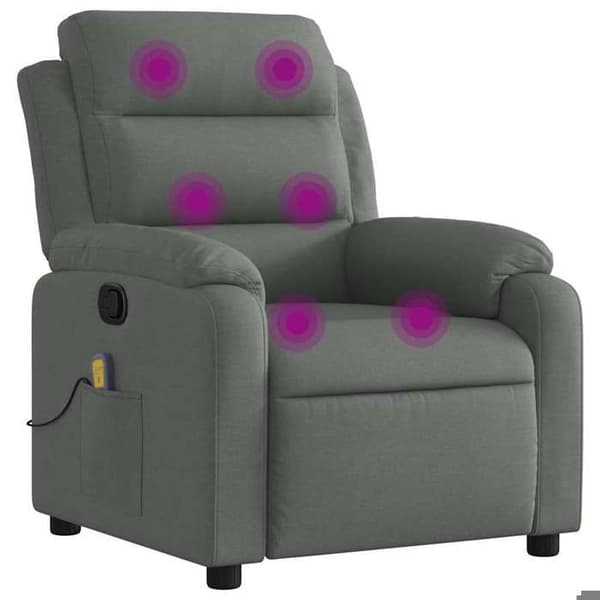 Maison Exclusive - Tummanharmaa kangasmassaažituoli Mörkgrå