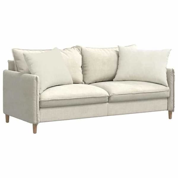 Soffkuddar - EXKLUSIVT HEM - 70 x 50 cm - Kräm - Ribbad sammet - Set om 2 stycken Grädde