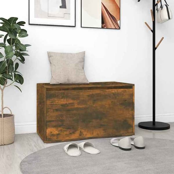 Maison Exclusive - Entréebænk 80x40x45 cm Røget eg Ingeniørtræ