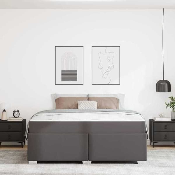 Maison Exclusive - Sängram Grå 180 x 200 cm PVC