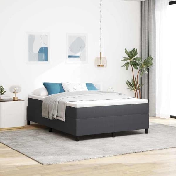 Maison Exclusive - Tummanharmaa sänkykehys, 140 x 190 cm Mörkgrå