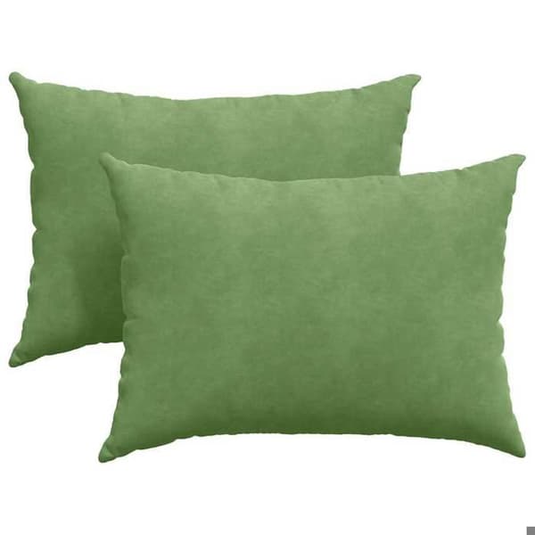 Sofa puder - EKSKLUSIV HUS - 70 x 50 cm - Sæt af 2 - Fløjl - Lys grøn Ljusgrön