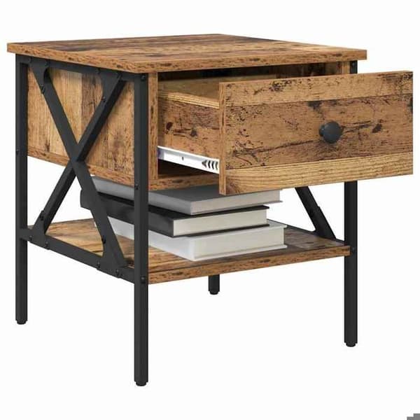 Maison Exclusive - Natbord 2 stk Antik træ 40 x 42 x 45 cm