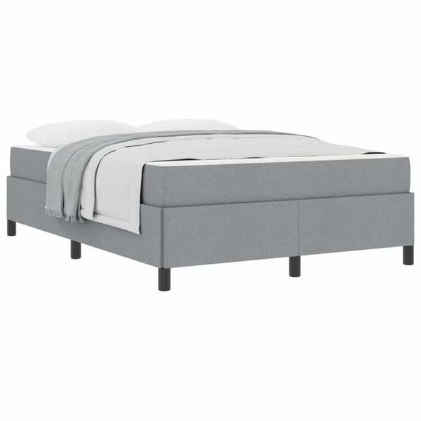 Maison Exclusive - Vaaleanharmaa jousipatja 140 x 190 cm kangas Ljusgrått