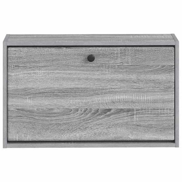 Maison Exclusive - Seinälle asennettava kenkäkaappi BREDA 71 x 17 x 43 cm Sonoma harmaa Sonoma grå