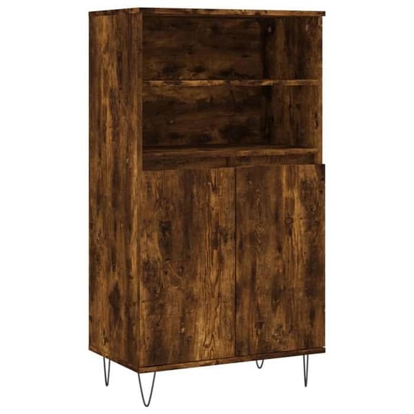 Maison Exclusive - Buffé hög Ek rökig 60x36x110 cm Ingenjörsträ