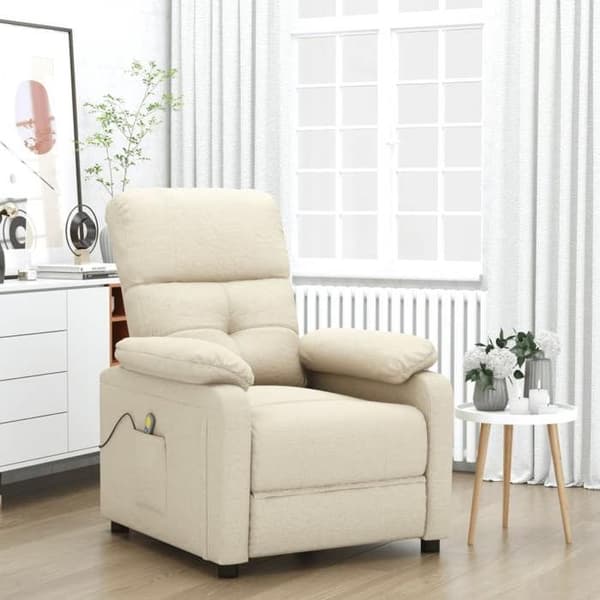 Maison Exclusive - Massage stol Creme Stof Grädde
