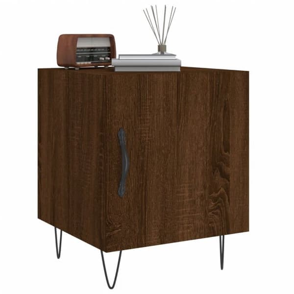 Maison Exclusive - Natborde 2stk egetræ brun 40x40x50cm ingeniørtræ Brun ek