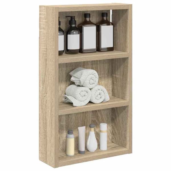 Maison Exclusive - Vægskab til badeværelse Eg Sonoma 30 x 10 x 50 cm