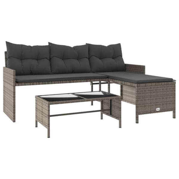 Maison Exclusive - Have sofa med bord og grå L-formede puder