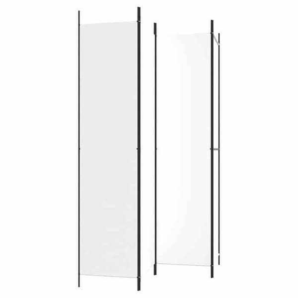 Maison Exclusive - Avskiljande vägg 4 paneler Vit 200x220 cm Tyg