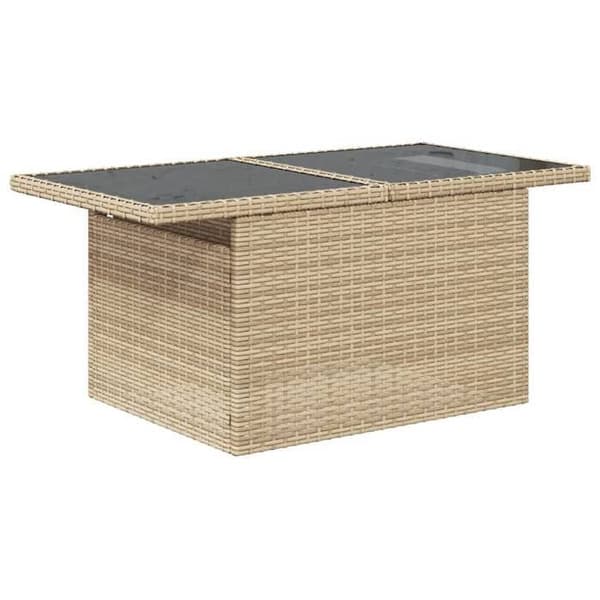 Maison Exclusive - Trädgårdsmöbler med kuddar 6 delar beige flätad resin