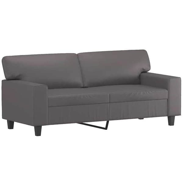 Maison Exclusive - Soffa 2-sits Grå 140 cm Syntetläder