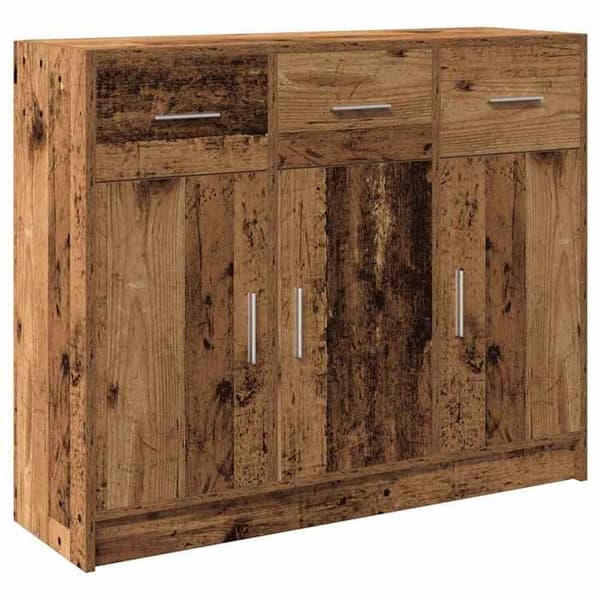 Maison Exclusive - Buffé gammalt trä 91x28x75 cm ingenjörsträ