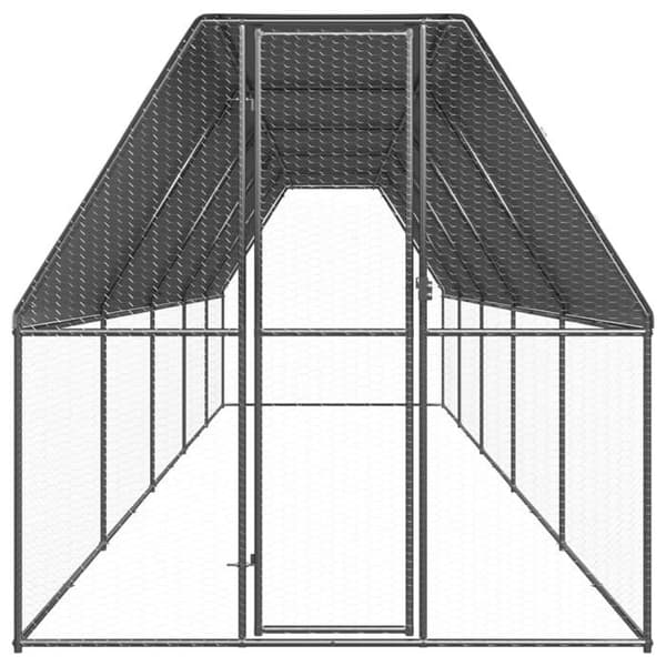Maison Exclusive - Utomhus hönshus 2x10x2 m Galvaniserat stål