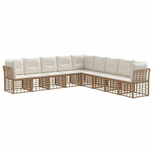 Maison Exclusive - Sæt af udendørs sofaer i naturlig polyester