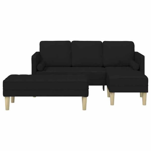 Soffgrupp - EXKLUSIV HEM - Modulerbara sektioner - Svart - Andningsbart polyester - Träram Svart