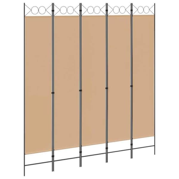 Paravent - MAISON EXCLUSIVE - 3 paneelia - Beige - Polyesterikangas - 200 x 220 cm beige