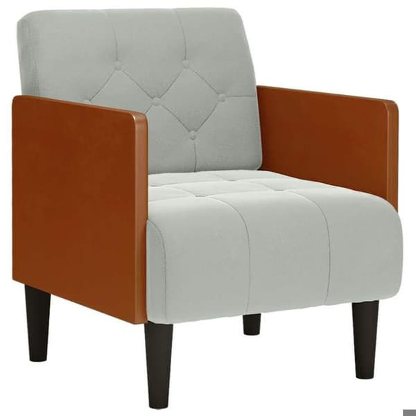 Maison Exclusive - Sofa stol med armlæn grå lys 55 cm velour