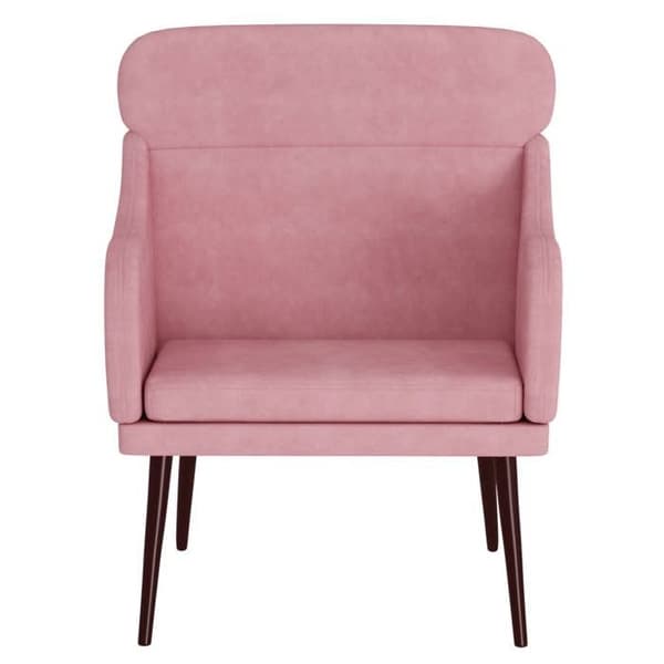 Maison Exclusive - Vaaleanpunainen nojatuoli 63x76x80 cm sametti