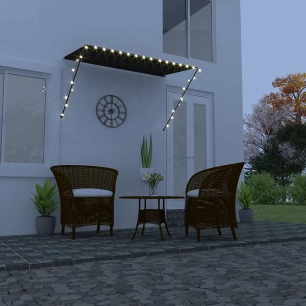 Maison Exclusive - Retractable awning with LED 250x150 cm Antracit antracit