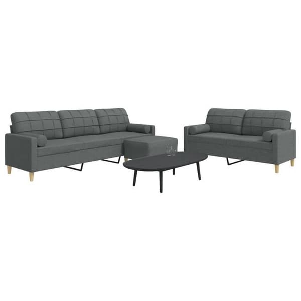 Maison Exclusive - 3 kpl sohvasetti, jalkatuki ja koristepillowit