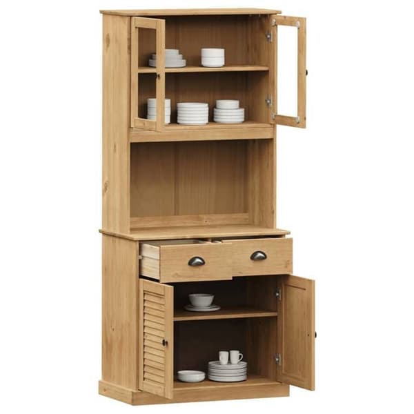 Maison Exclusive - Buffé hög VIGO 78x40x175 cm massiv furu