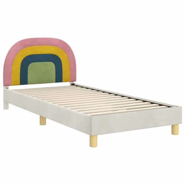 Maison Exclusive - Sengestel til børn med hovedgærde Creme 90 x 200 cm Grädde
